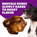 Lively Tails beef bones for large dogs being chewed