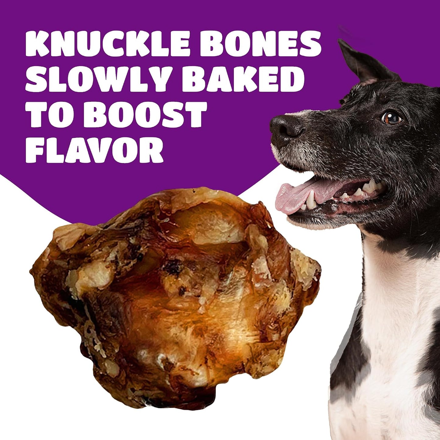 Lively Tails beef bones for large dogs being chewed