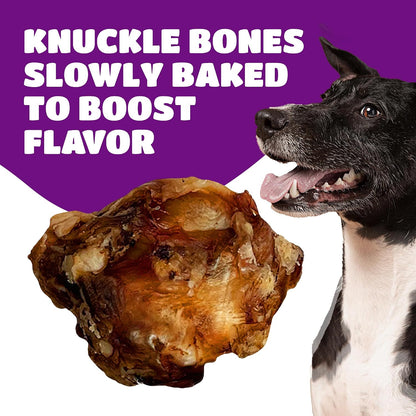 Lively Tails beef bones for large dogs being chewed