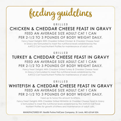 Purina Fancy Feast Delights with Cheddar twenty four pack box