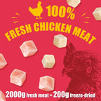 Just Try freeze dried chicken pieces broken down for cats with food allergies