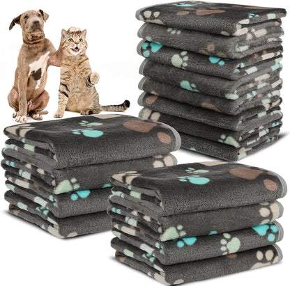 Retainbre twelve pack miniature pet throws being placed into a washing machine