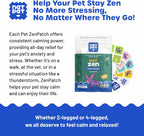 Authentic USA imported pet care package featuring the natural lavender and sage infused calming stickers.