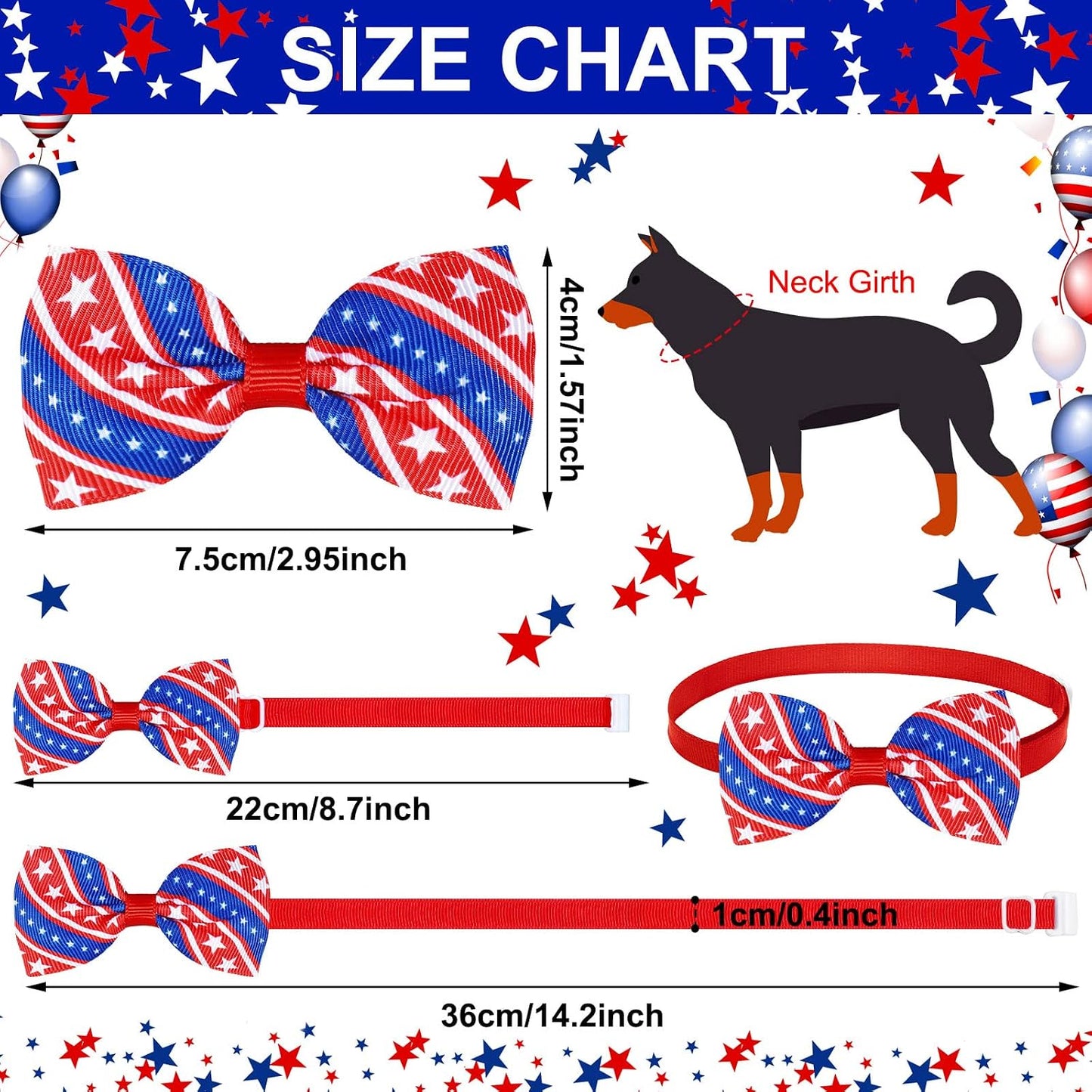 Close up view of the durable plastic buckle and soft polyester webbing on the patriotic dog collar.