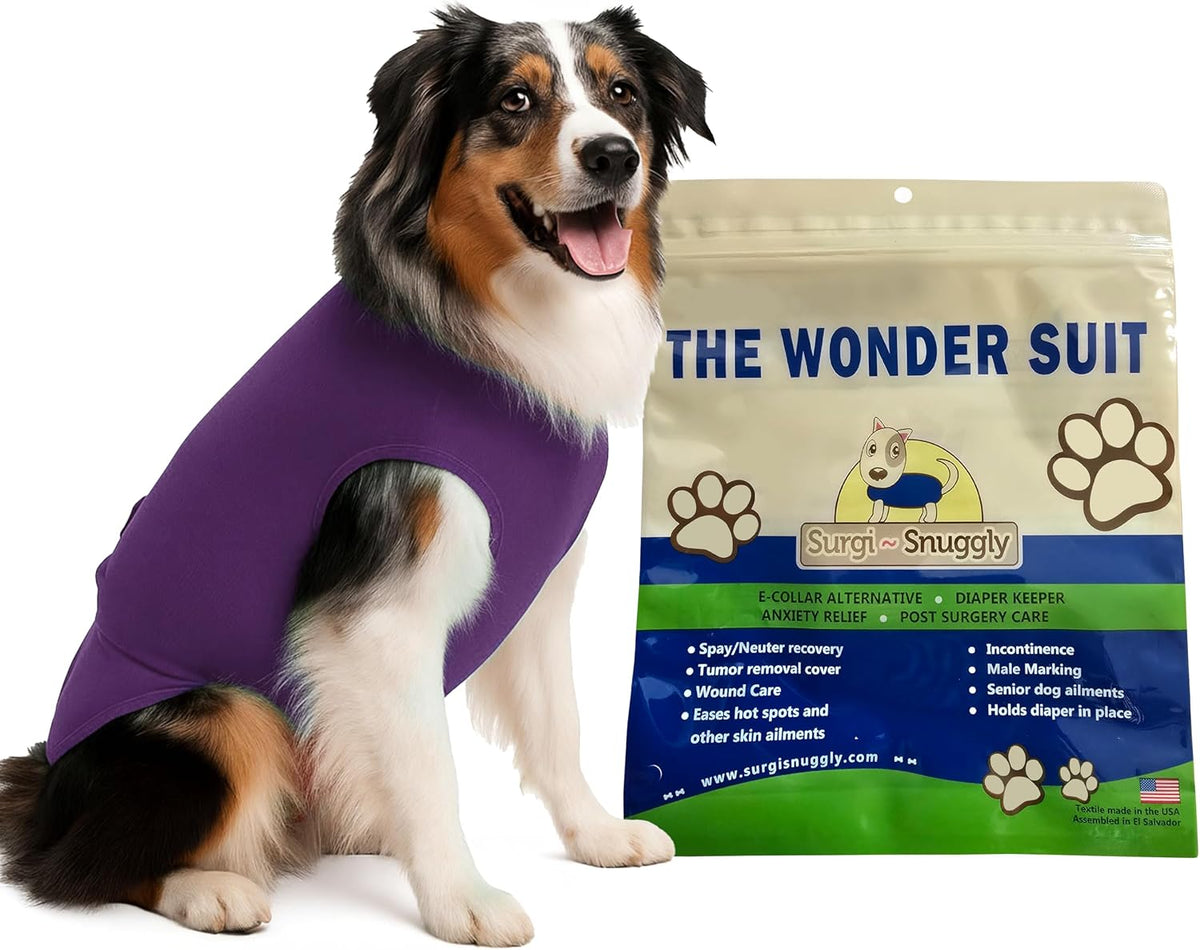 Surgi Snuggly Dog Surgery Recovery Suit - Dog Onesie for Post Surgery Recovery, Female Spay & Male Neuter - Surgical Suit for Dogs, E-Collar Cone Alternative, Double Blue - Large Long - 21" - 24" (EC) - Image 13