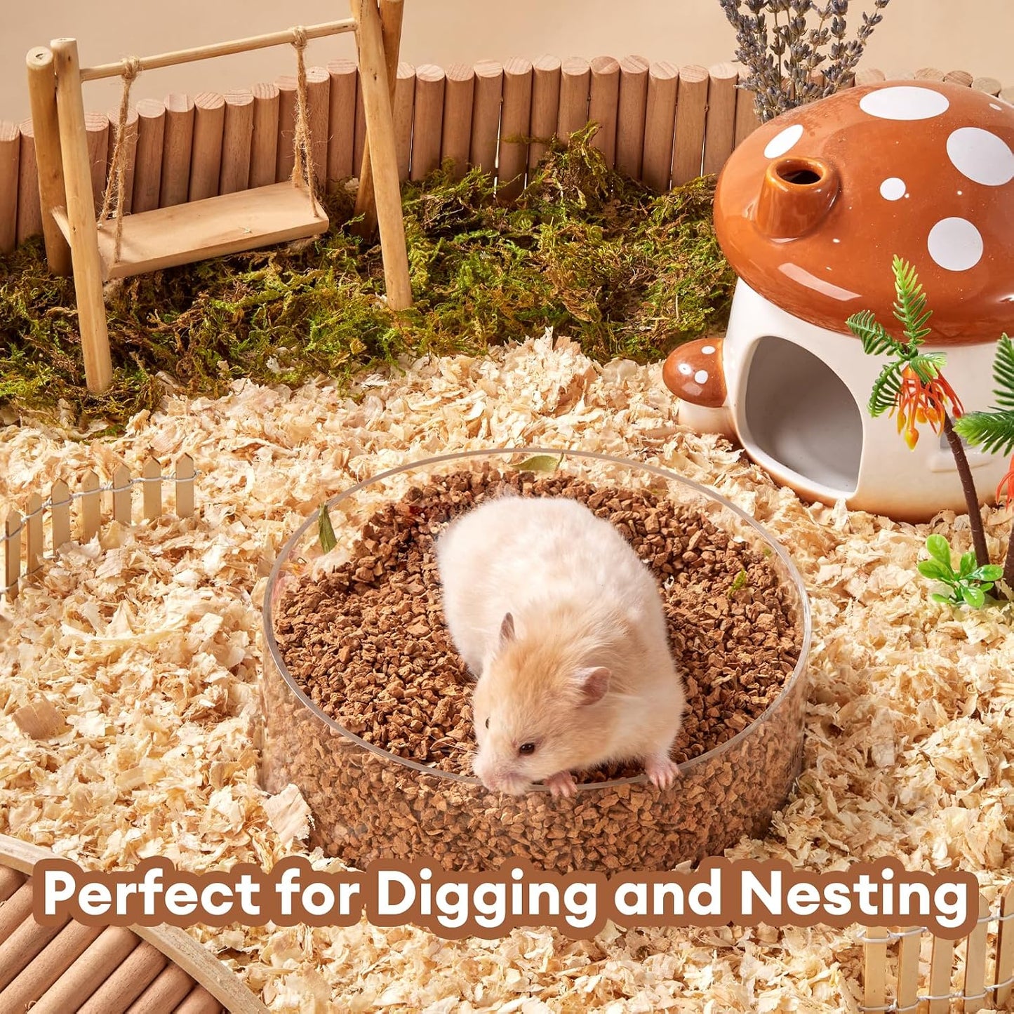 Bucatstate 5L cork bedding package with hamster accessories