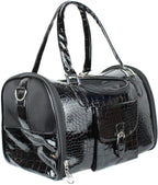 Fashionable pet travel bag with cat inside