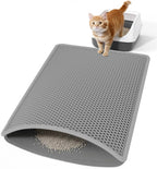 Large Cat Litter Mat for Litter Box, 47"x33" Double Layer Trapping Mat, Non-Slip Water Proof Kitty Litter Pad, Grey - Image 10