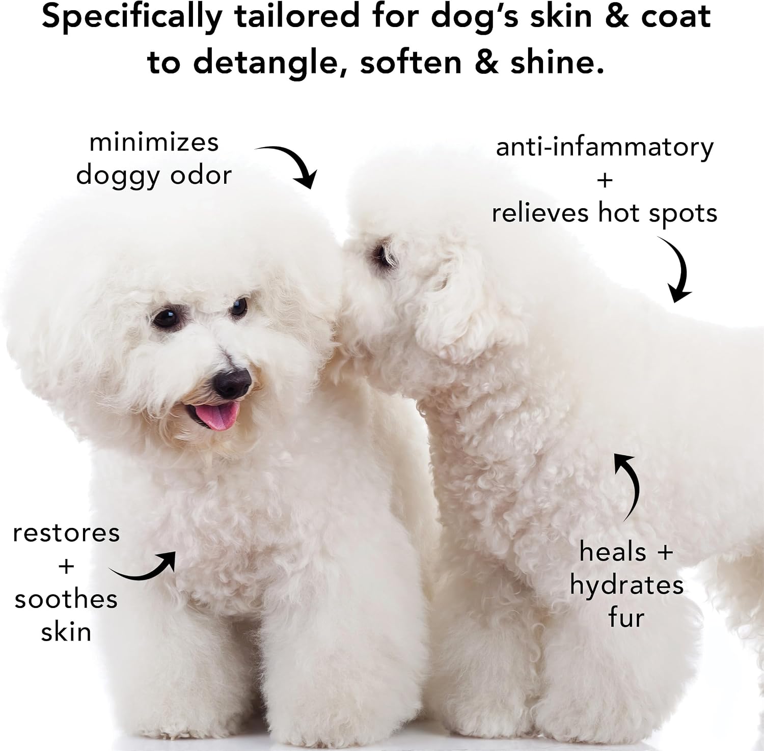 The Non Shedder and The Final Coat bottles side by side for hair coat dogs