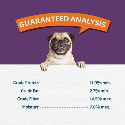 Dog eating meal with Canine Caviar vegetable topper
