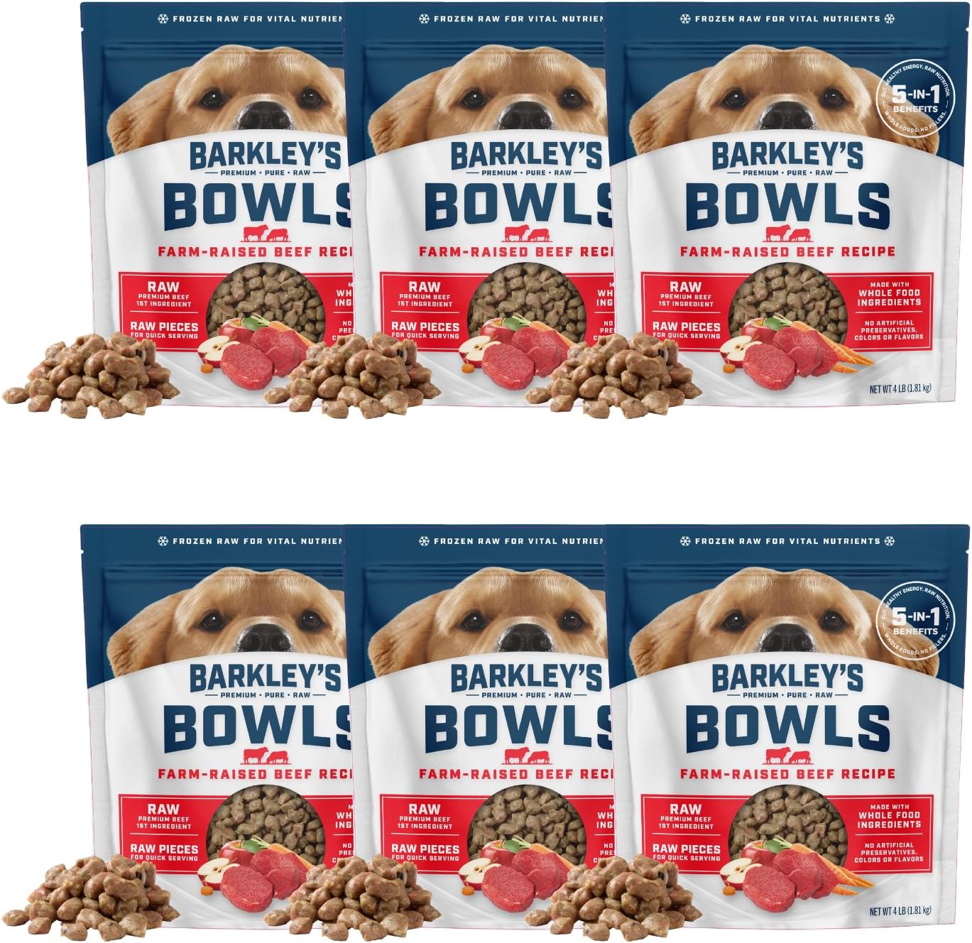 Barkley's Bowls, Frozen Raw Chicken Dog Food, Fresh Whole Food Ingredients, Cage-Free Chicken, Grain Free, Dog Food Toppers, Human Grade Ingredients, All Dog Breeds, Ages, & Sizes, 4 lb Bag (1 Pack) - Image 11