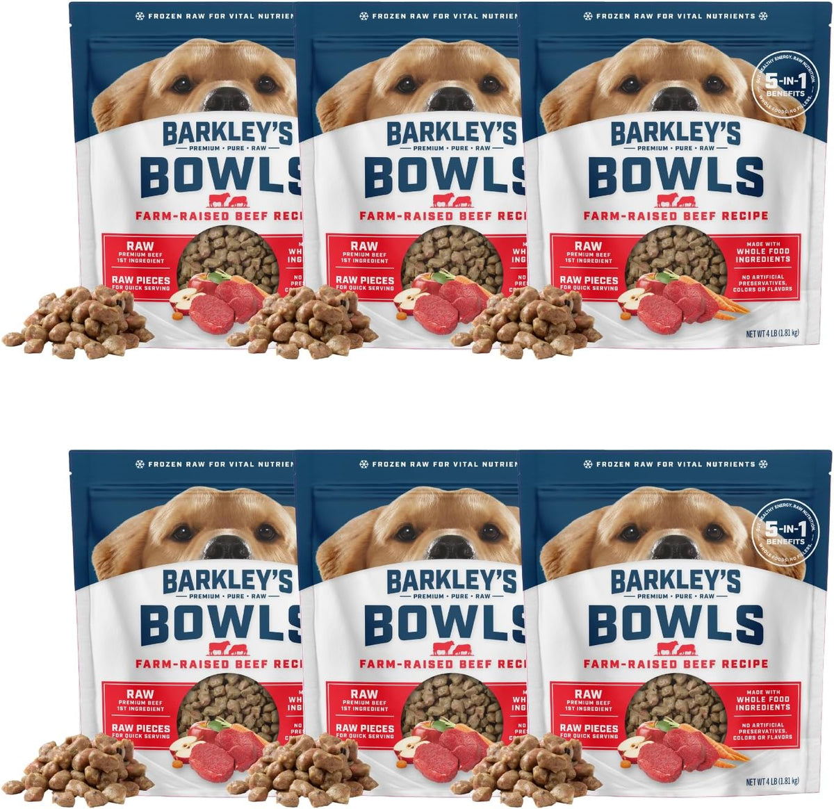 Barkley's Bowls, Frozen Raw Chicken Dog Food, Fresh Whole Food Ingredients, Cage-Free Chicken, Grain Free, Dog Food Toppers, Human Grade Ingredients, All Dog Breeds, Ages, & Sizes, 4 lb Bag (1 Pack) - Image 11