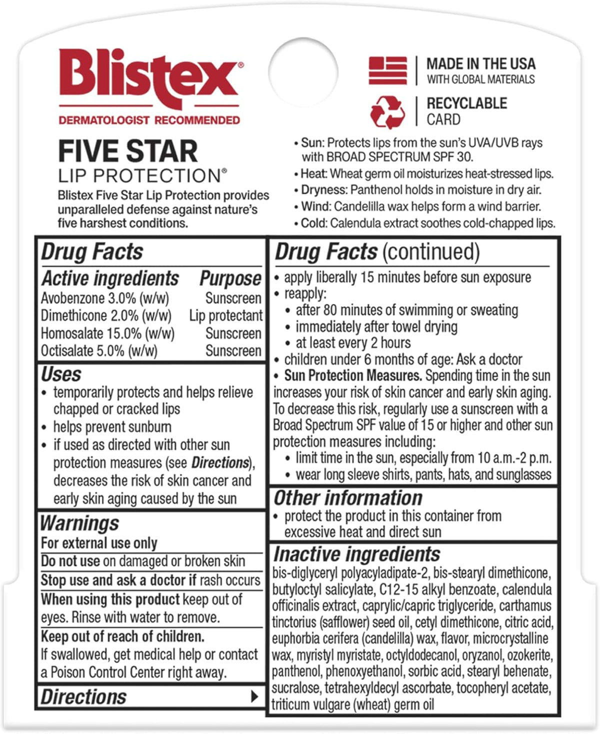 Blistex Five Star Lip Protection SPF 30 0.15 oz - Image 6