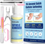 Morovan cuticle remover kit front view with bottles and tools