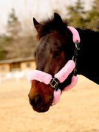 Harrison Howard Fleece Halter Covers for Horses, Set of 9, Prevent Hair Loss Pressure Marks, Padded Horse Halter Fleece Set Black - Image 10