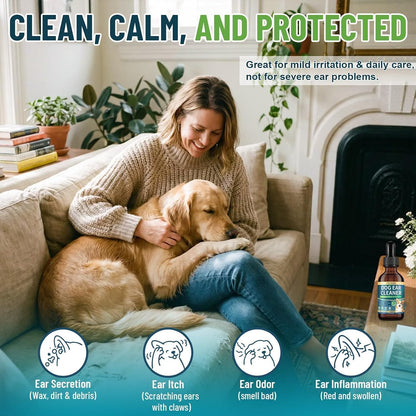 Vicsom dog ear drops showing ozonated olive oil formula benefits