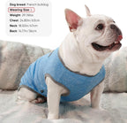 Side profile of medium dog wearing baobicute sleeveless sun shirt