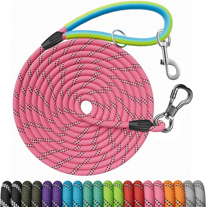 NTR 30 FT Dog Leash, Obedience Recall Training Agility Lead, with 2 Swivel Hooks, Reflective Threads and Soft Handle, Puppy Leash for Walking, Hunting, Camping for Small Medium and Large Dogs-Black - Image 9