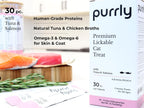 Purrly tuna and salmon cat treats creamy texture close up
