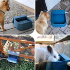 Namsan auto refill waterer bowl with anti bite metal hose outdoor setup