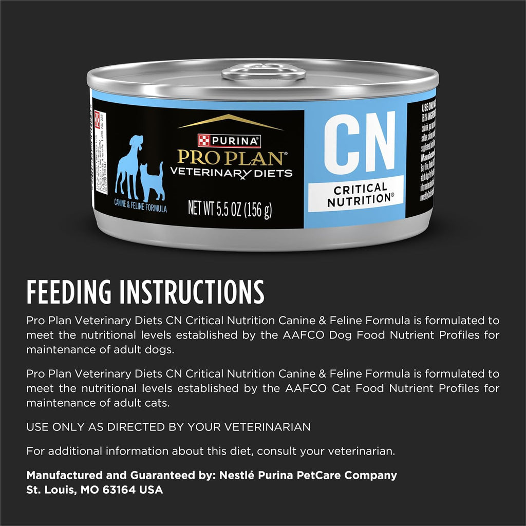 Purina Pro Plan Veterinary Diets CN Critical Nutrition canine and feline formula