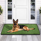 Artificial Grass Mat, Dog Grass Pee Pads, Fake Grass Pad for Pets Potty Training, Soft Grass Rug, Grass Doormat with Drainage Holes, Pet Turf for Indoor Outdoor Use, Washable(15.7''*31.5'') - Image 11