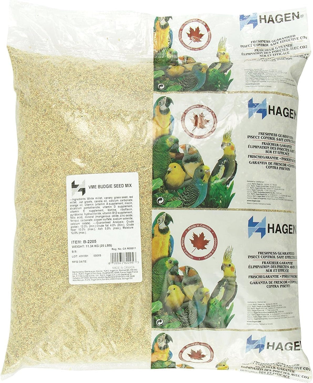 Hagen Parakeet/Budgie Staple White Millet Bird Seed - Premium Blend, Nutritionally Balanced, Fortified with Vitamins & Minerals, Dust-Free Mix for Budgies, 6 lb Bag - Image 9