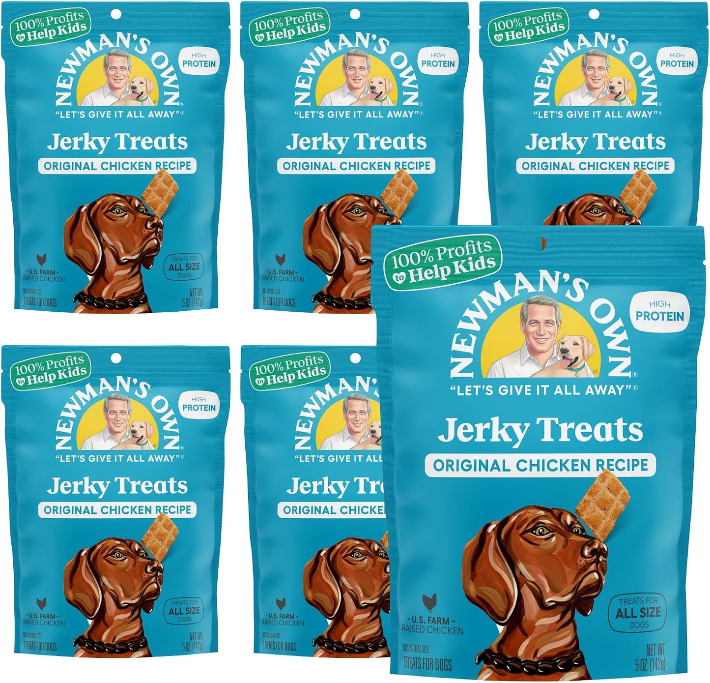 Newman's Own branding and charitable mission logo on packaging