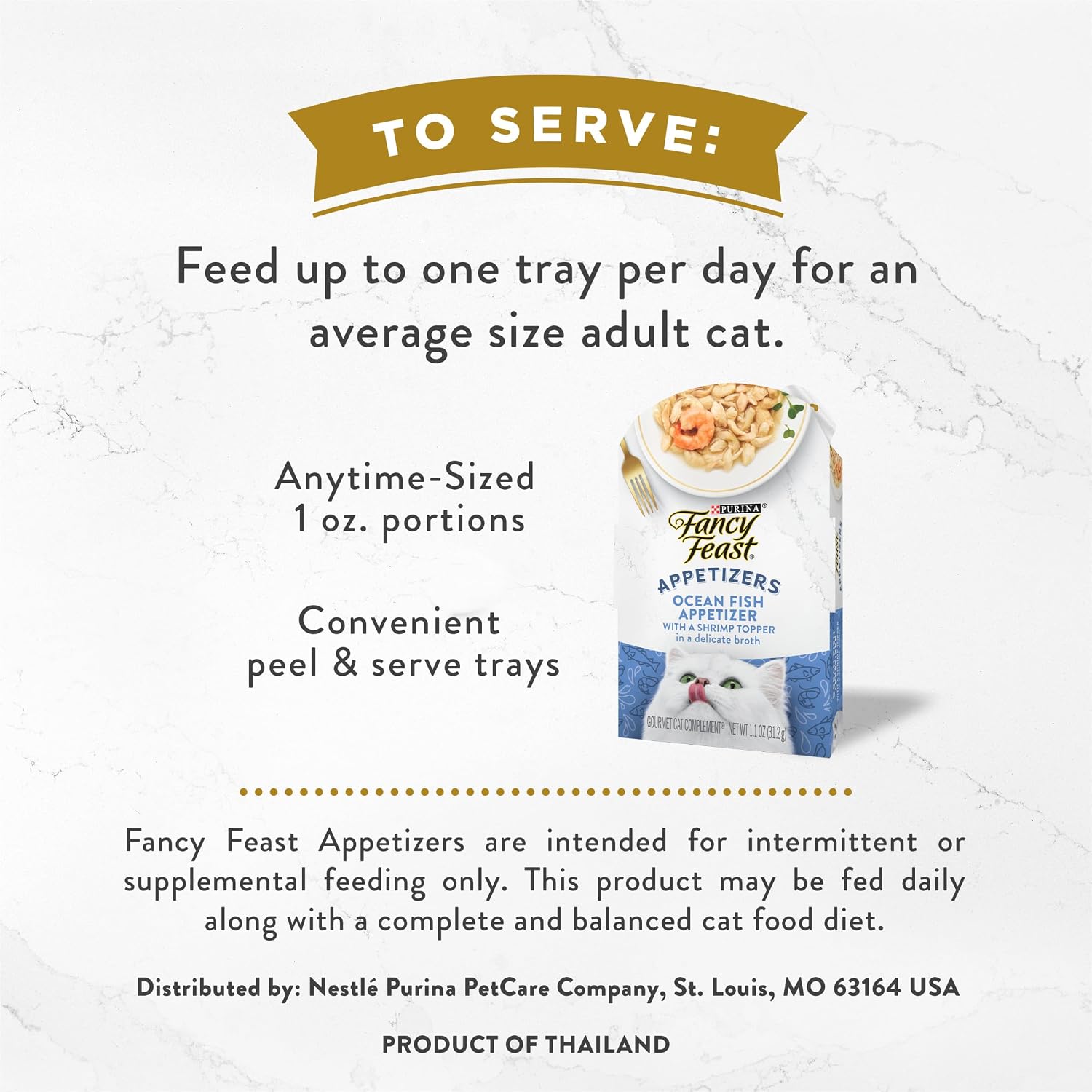 Purina Fancy Feast Grain Free Cat Complement Serving Suggestion