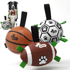 QDAN Dog Toys Dog Balls, World Cup Dog Soccer Ball with Straps, Dog Birthday, Herding Ball, Durable Balls for Small Medium Pet, Puppy Outdoor Toy (6 Inch) - Image 15