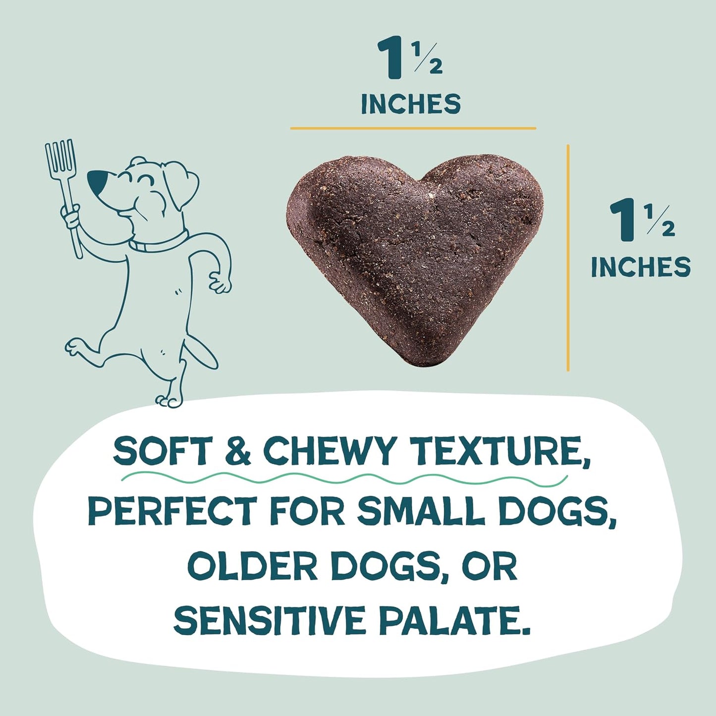 Soft cooked dog biscuits with bacon and peanut butter texture close up view