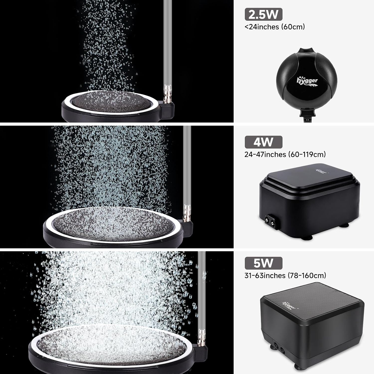 Hygger aquarium accessories including air tubing and control valves