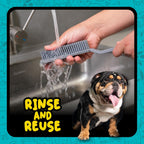 Chemical Guys rubber brush being rinsed with water for cleaning