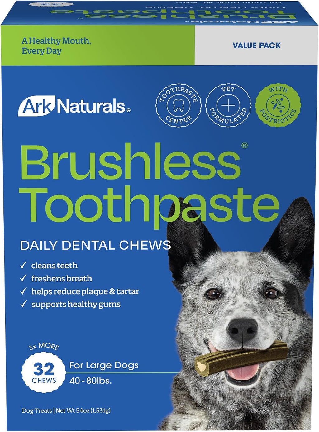 Ark Naturals Brushless Toothpaste, Dog Dental Chews for Medium Breeds, Freshens Breath, Helps Reduce Plaque & Tartar, 18oz, 1 Pack - Image 11