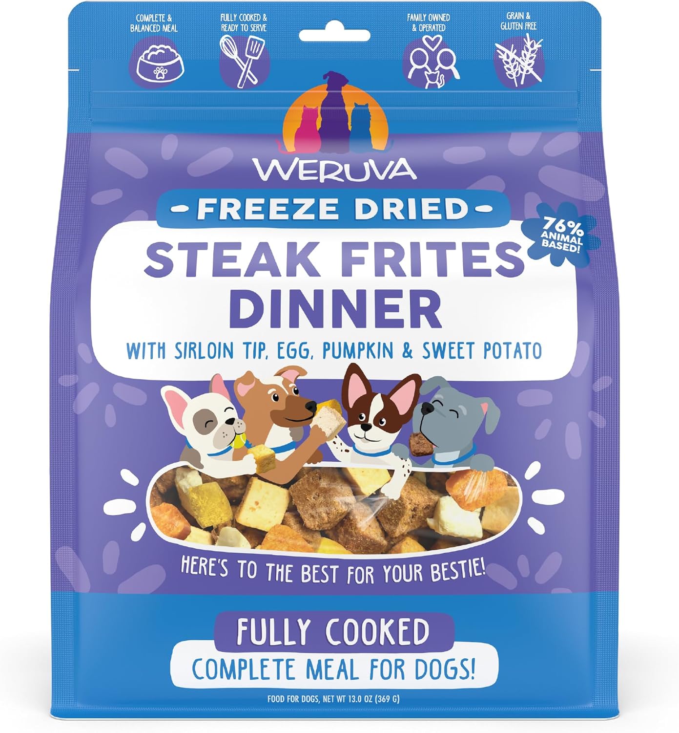 Weruva Dog Freeze Dried, Feeling Farmy with Chicken Breast, Egg & Pumpkin, 5.5oz Bag - Image 12