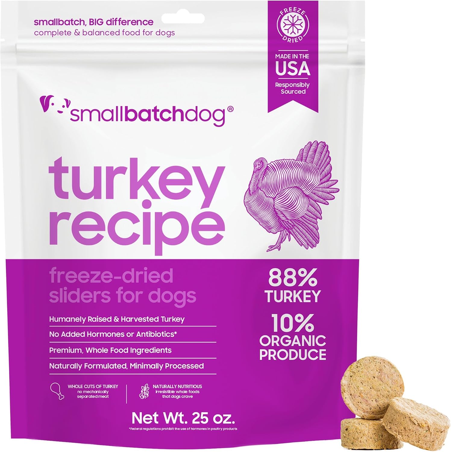 Smallbatch Pets Freeze Dried Raw Dog Food, Beef Recipe, 25 oz, Organic High Protein Dog Food, Grain Free, Made in the USA, Humanely Raised Grass-Fed Beef, Single Protein, Picky Eaters, Hydrate & Serve - Image 10