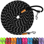 lynxking Long Dog Leash Reflective 15ft 30ft 50ft Check Cord Training Lead Padded Handle Heavy Duty Rope for Puppy Small Medium Large Dogs (Light Blue, 30ft x 3/8inch) - Image 11