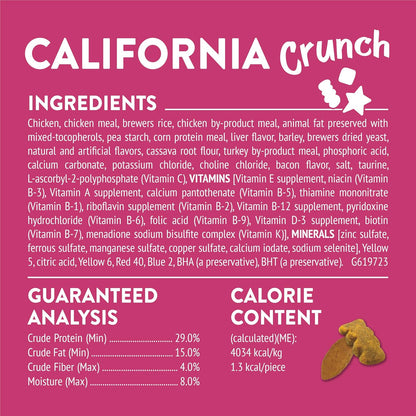 Friskies California Crunch cat treats fun shapes inside a bowl feeding demonstration