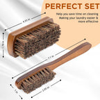 Two Takavu natural bristle brushes for garment care