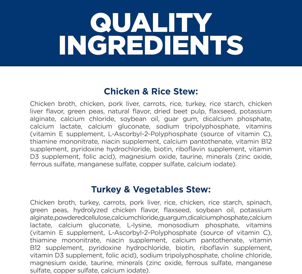 Hill's Science Diet healthy digestive support turkey stew wet dog food for sensitive stomachs