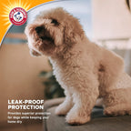 Arm and Hammer baking soda odor control feature icon on pet diaper packaging