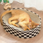 Conlun cat scratcher cardboard oval bowl front view