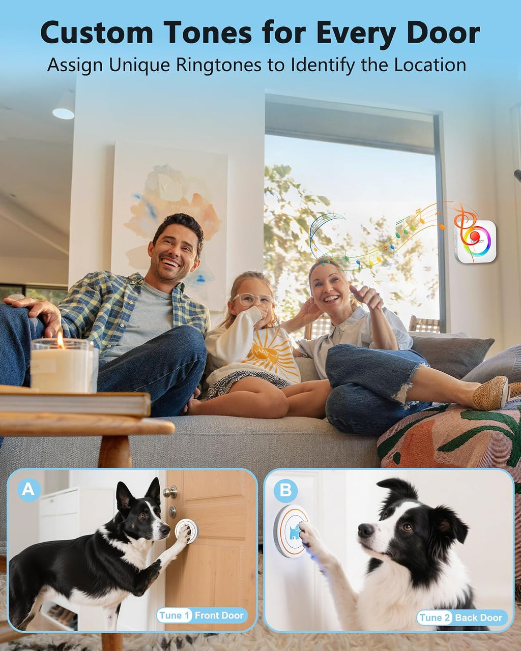 Yoiilifee dog doorbell receiver plugged into wall outlet