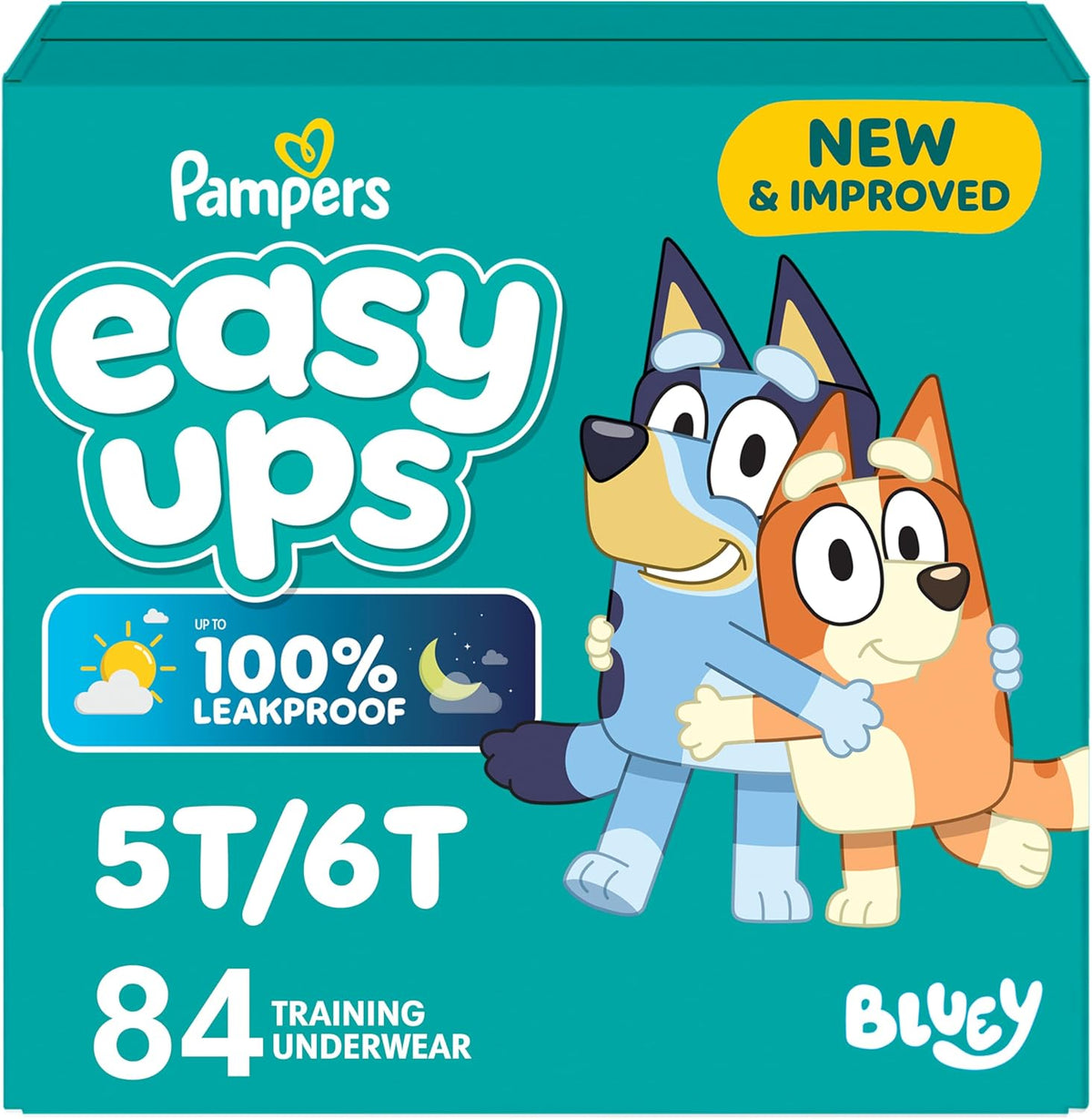 Pampers Easy Ups Bluey potty training pants front view packaging