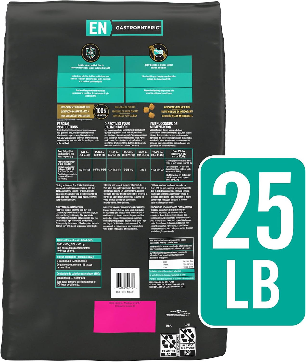 Pro Plan Veterinary Diets Purina EN Gastroenteric Canine Dog Food Dry Formula - 25 lb. Bag - Image 9