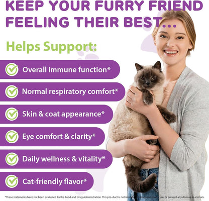 L-Lysine Drops for Cats, Lysine Supplement for Cats, Support Immune System, Respiratory Health & Eyes Function, Skin & Coat Health, Pets Health Supplies Cat Multivitamins, Chicken Flavor - 2 fl.oz - Image 9