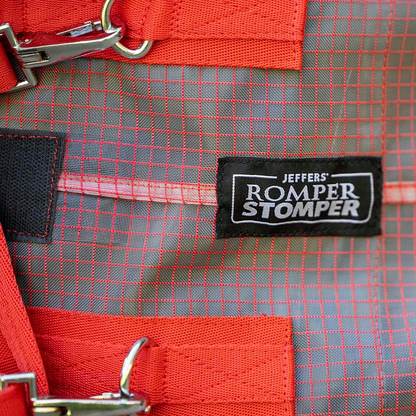 Tail flap and rear strap configuration on Jeffers protective horse blanket