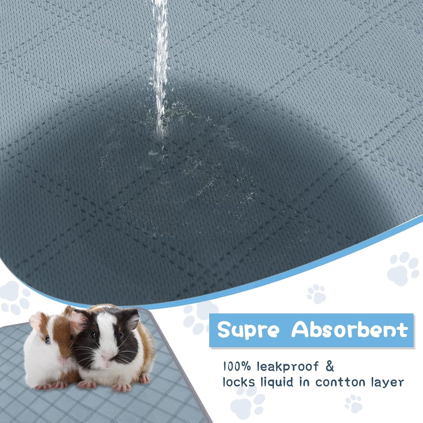 Stack of six washable small animal training pads