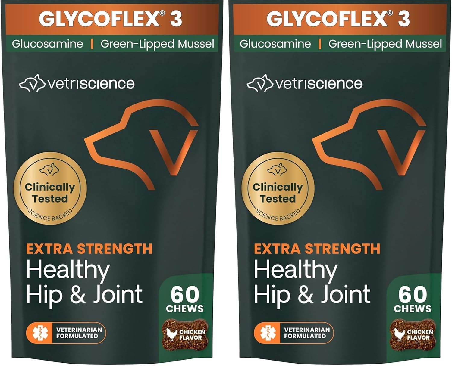 VetriScience Extra Strength Hip & Joint Supplement for Dogs - Supports Joint Health & Mobility, Vet-formulated w/Glucosamine, MSM & Green-Lipped Mussel - Chicken Flavor, 120 Chews - Image 13