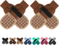 Scenereal anti slip dog socks showing front view with rubber grips